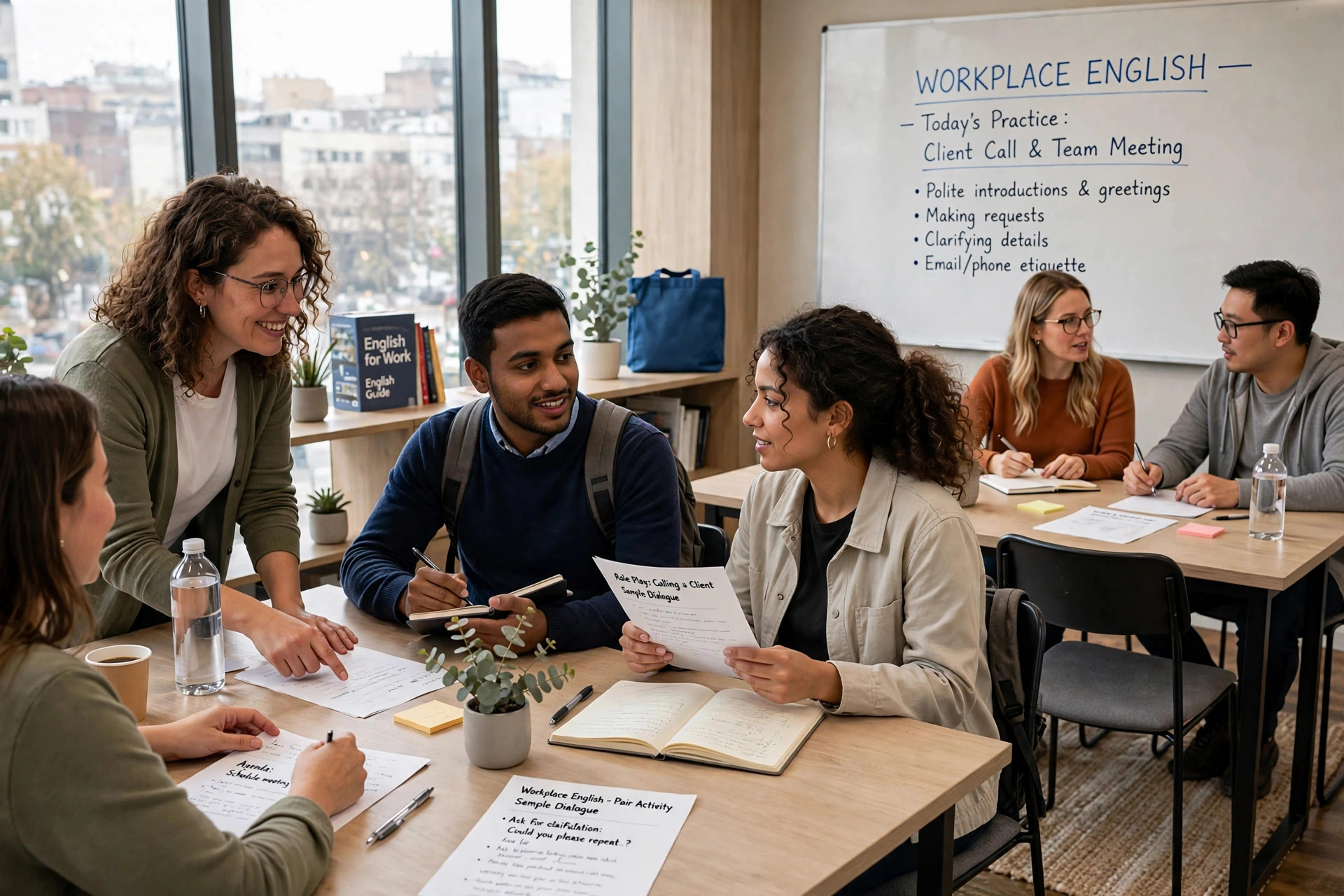 Workplace English class at NorthBridge Academy